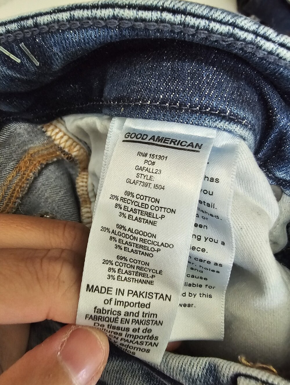 Good American Good Legs Always Fit Distressed Skinny Jeans 6-12 - Picture 7 of 7